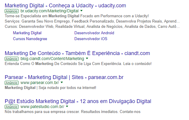 Anúncios do Google Adwords