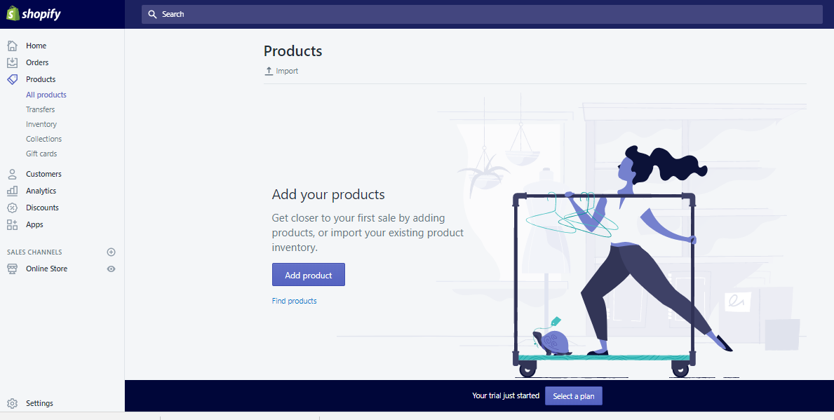 Adicionar produto no Shopify