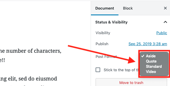 Adjust your post type to suit your blog style