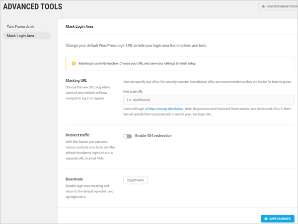Defender Advanced Tools screen.
