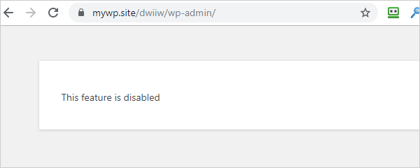 Masked WordPress wp admin page.