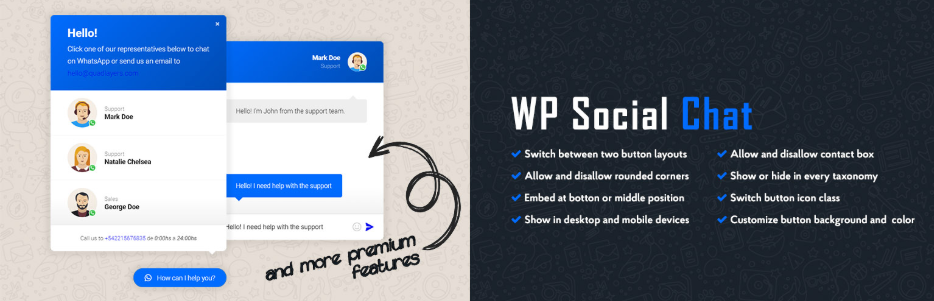 plugin whatsapp WordPress WP Social Chat