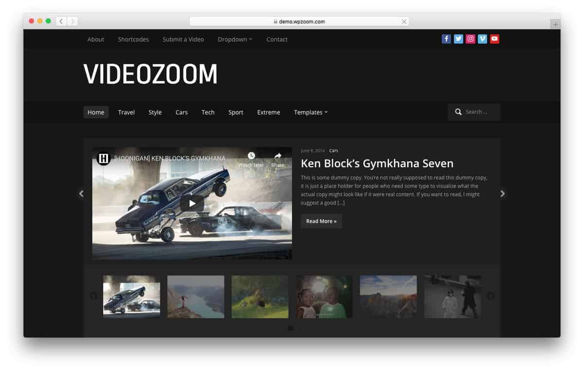 temas wordpress para vídeo videozoom