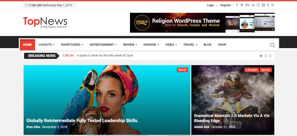 topnews é um tema wordpress para usar no seu site