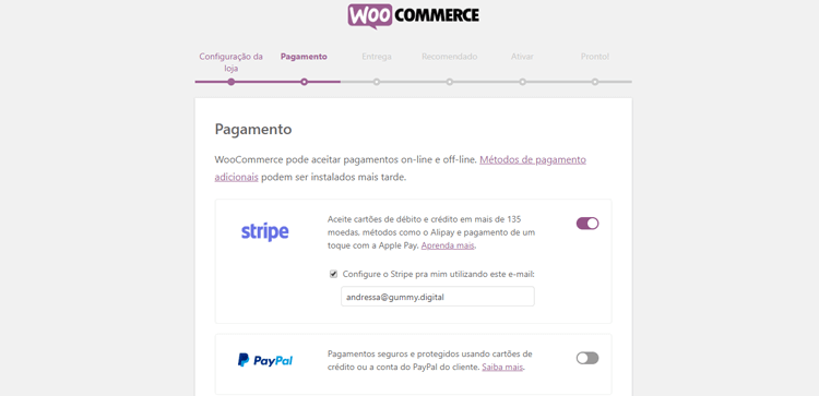 loja virtual com woocommerce passo 4