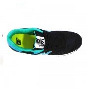 Tênis Feminino New Balance 574 Preto e Verde Água