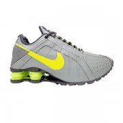 Tênis Nike Shox Junior Prata e Verde Limão