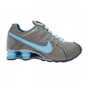 Tênis Nike Shox Junior Grafite e Azul Bebê