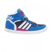 Tenis Feminino Adidas Extaball Cano Medio Azul e Rosa Kit Loja scriptcerto .br