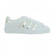 Tênis Adidas Superstar Branco e Prata