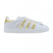 Tênis Adidas Superstar Branco e Ouro