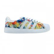 Tênis Feminino Adidas Superstar Branco e Floral Amarelo