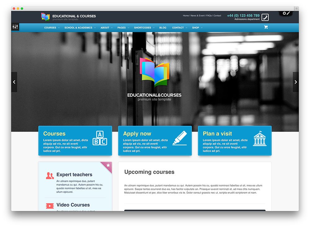 Tema Site Wordpress Para Cursos Escolas Script Certo Os Melhores Temas Wordpress E Scripts Web Design Study Template